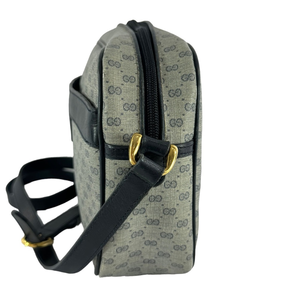 GUCCI Navy Blue Canvas Supreme Micro GG Blue Trim Crossbody Bag Authenticated - Picture 4 of 17